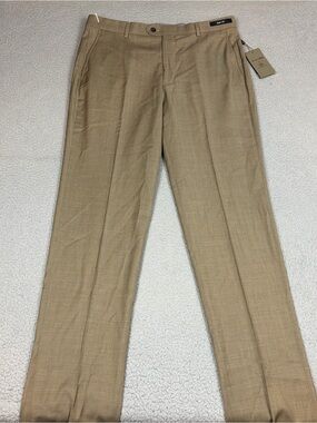 Jos. A. Bank Men's Travel Tech Slim Fit Unhemmed Performance Dress Pants - Beige
